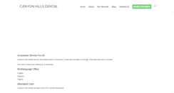 Desktop Screenshot of canyonhillsdental.com