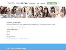 Tablet Screenshot of canyonhillsdental.com